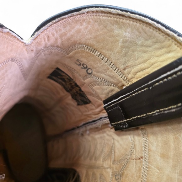 Tony Lama Vintage Leather Mens 7.5-8 Or Women's 9.5-10 Western Boots - Picture 12 of 14